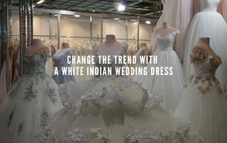 Change the trend with a White Indian Wedding Dress.
